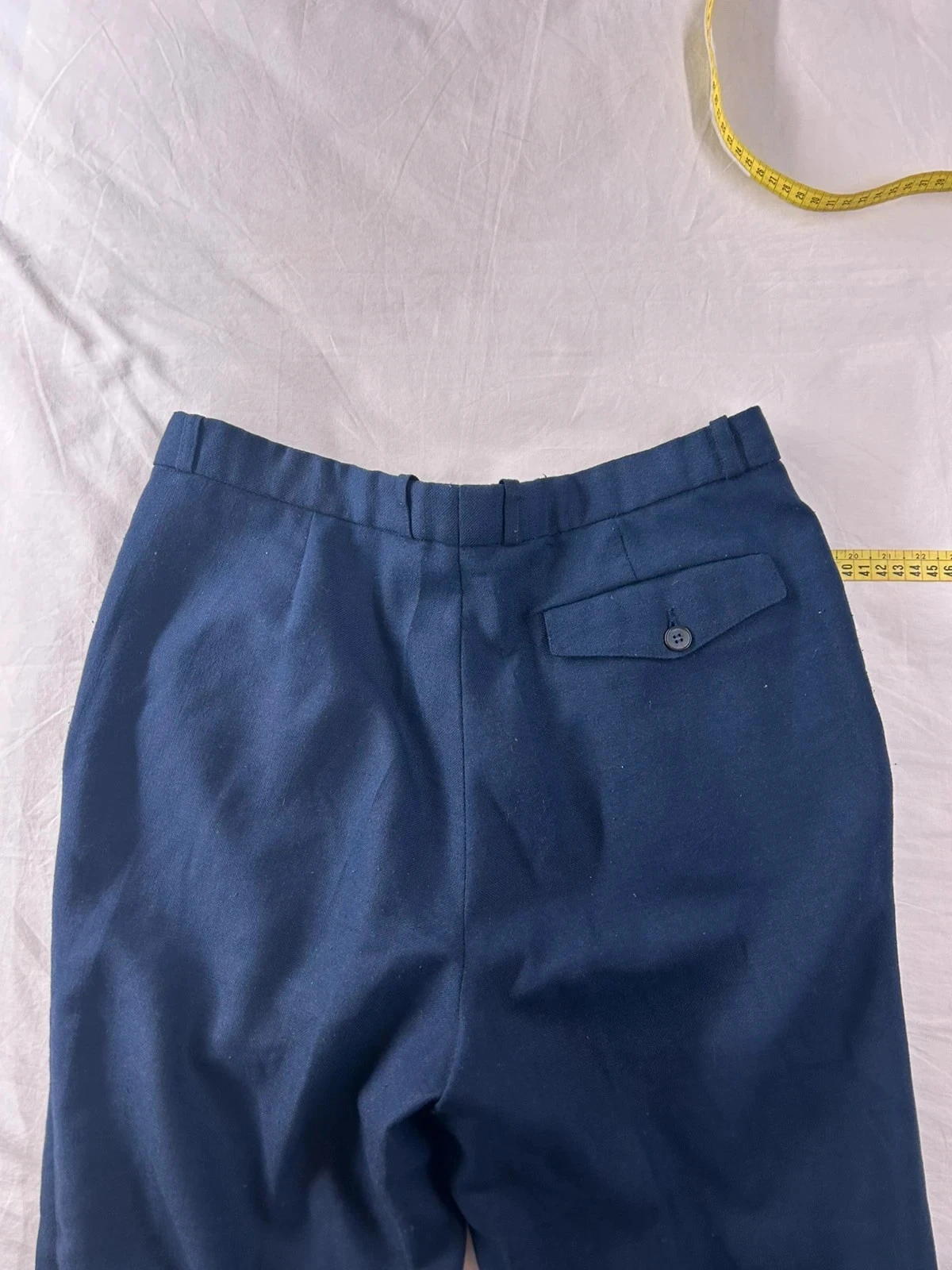 Navy blue suit trousers from Galeries collections in wool size 44 – photo 12